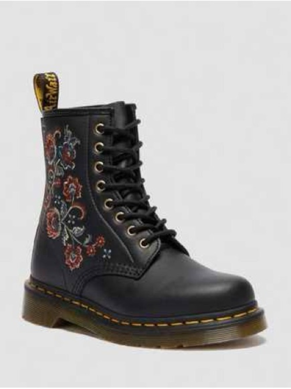 Dr. Martens 1460 Vonda Floral print lace up black size 7 NEW